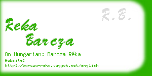 reka barcza business card